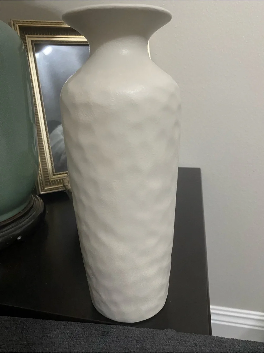 Neutral Greige Textured Terracotta Vase
